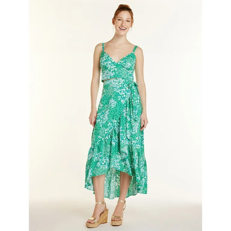 No Boundaries Juniors’ Tank Top and Ruffle Skirt Set, 2-Piece, Sizes XS-XXXL | Walmart (US)