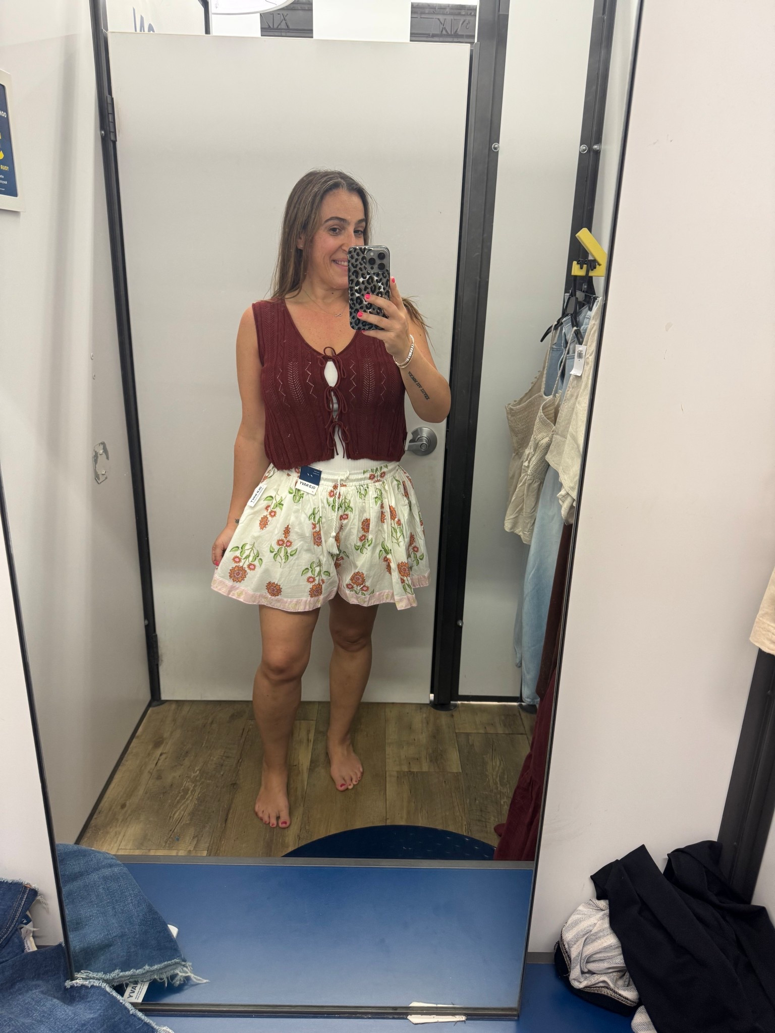 Top is a cropped knit one that I’d wear with a tank under! Wearing size medium!

Tub top has a shelf bra!
Wearing size medium

Bottom is shorts that look like a skirt. Wearing size medium. 

#LTKFindsUnder50 #LTKOver40 #LTKStyleTip