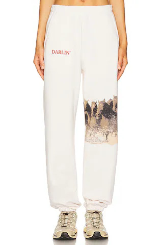 Darlin Wild Sweatpant in Creme from Revolve.com | Revolve Clothing (Global)