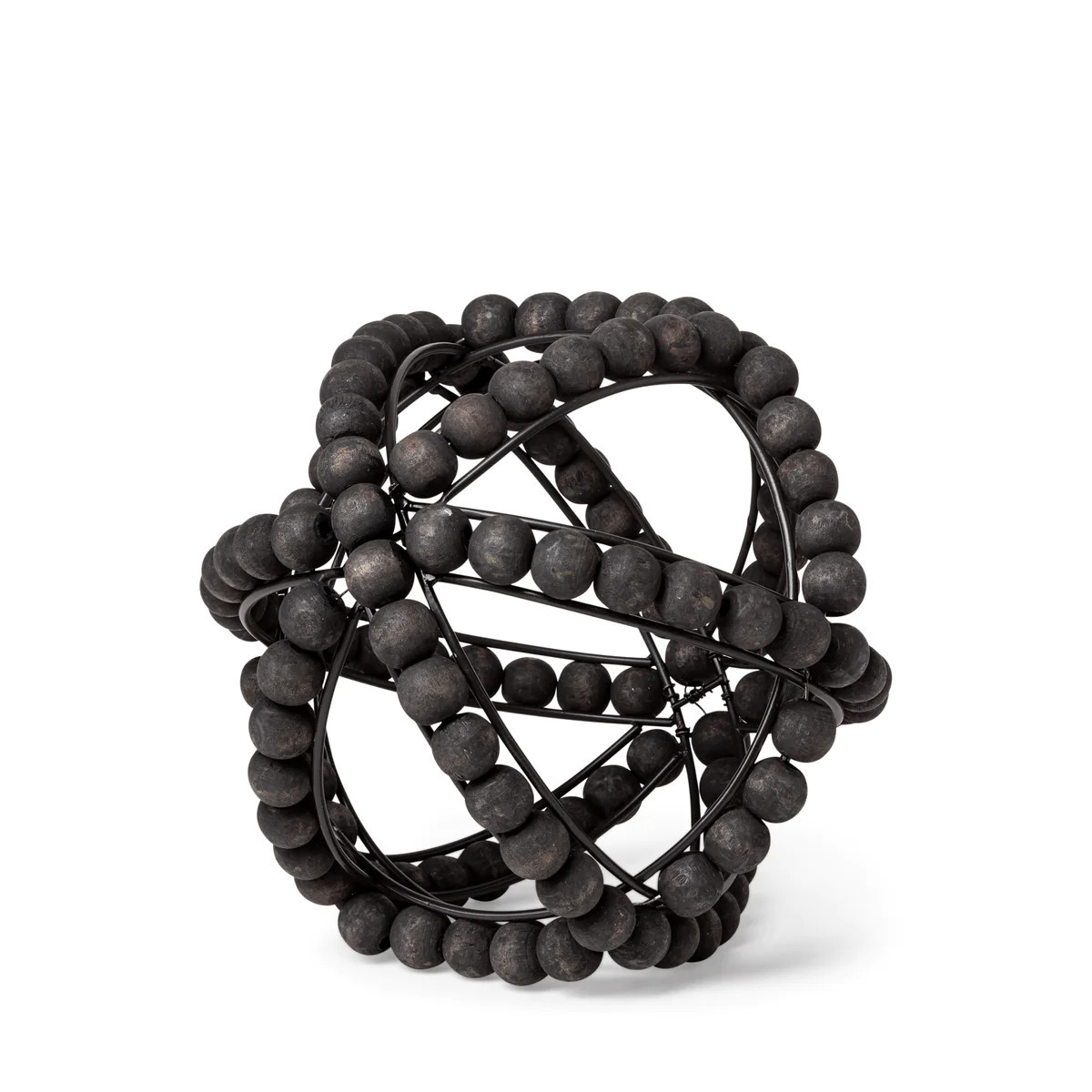Decorative Beaded Orb Black | Megan Molten
