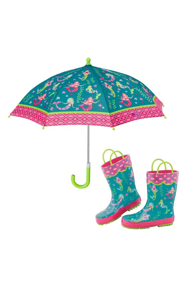 Print Rain Boots & Umbrella Set | Nordstrom
