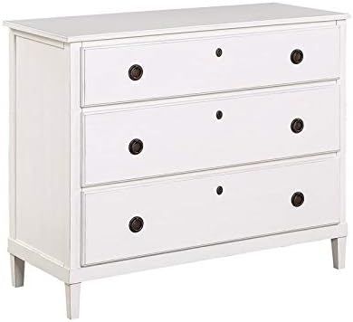 Comfort Pointe Cambridge Antique White 3-Drawer Wood Dresser | Amazon (US)