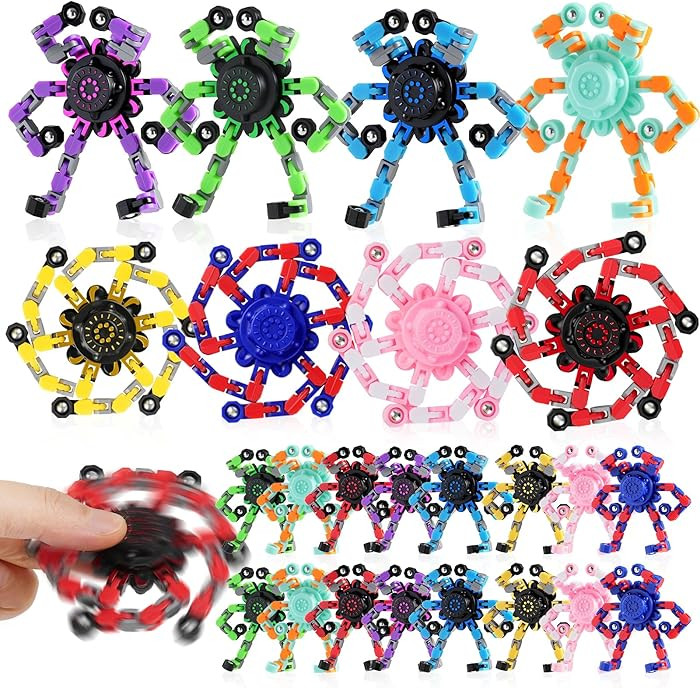 24PCS Transformable Fidget Spinners,Valentines Day Gifts for Kids, Valentines Fidget Party Favors... | Amazon (US)