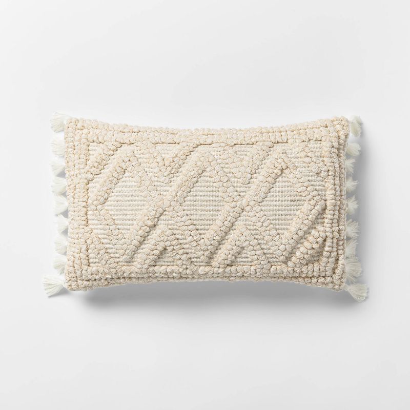 Woven Textured Diamond Throw Pillow Cream - Opalhouse™ | Target