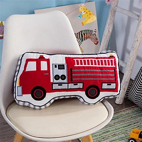 Brandream Boys Pillow Fire Truck Pillow Boys Cotton Decorative Throw Pillows Couch Bed Living Room K | Amazon (US)