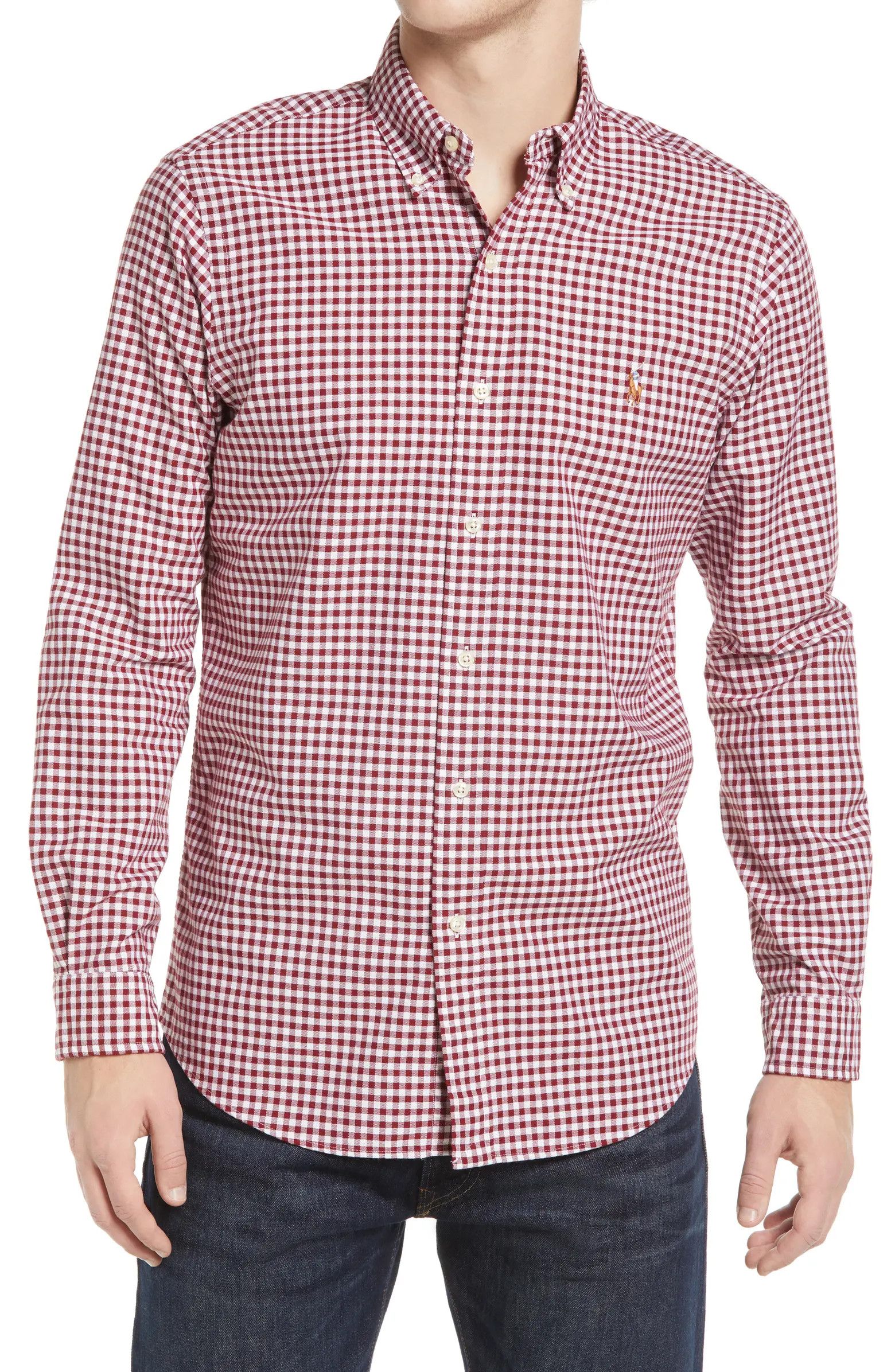 Gingham Cotton Oxford Button-Down Shirt | Nordstrom