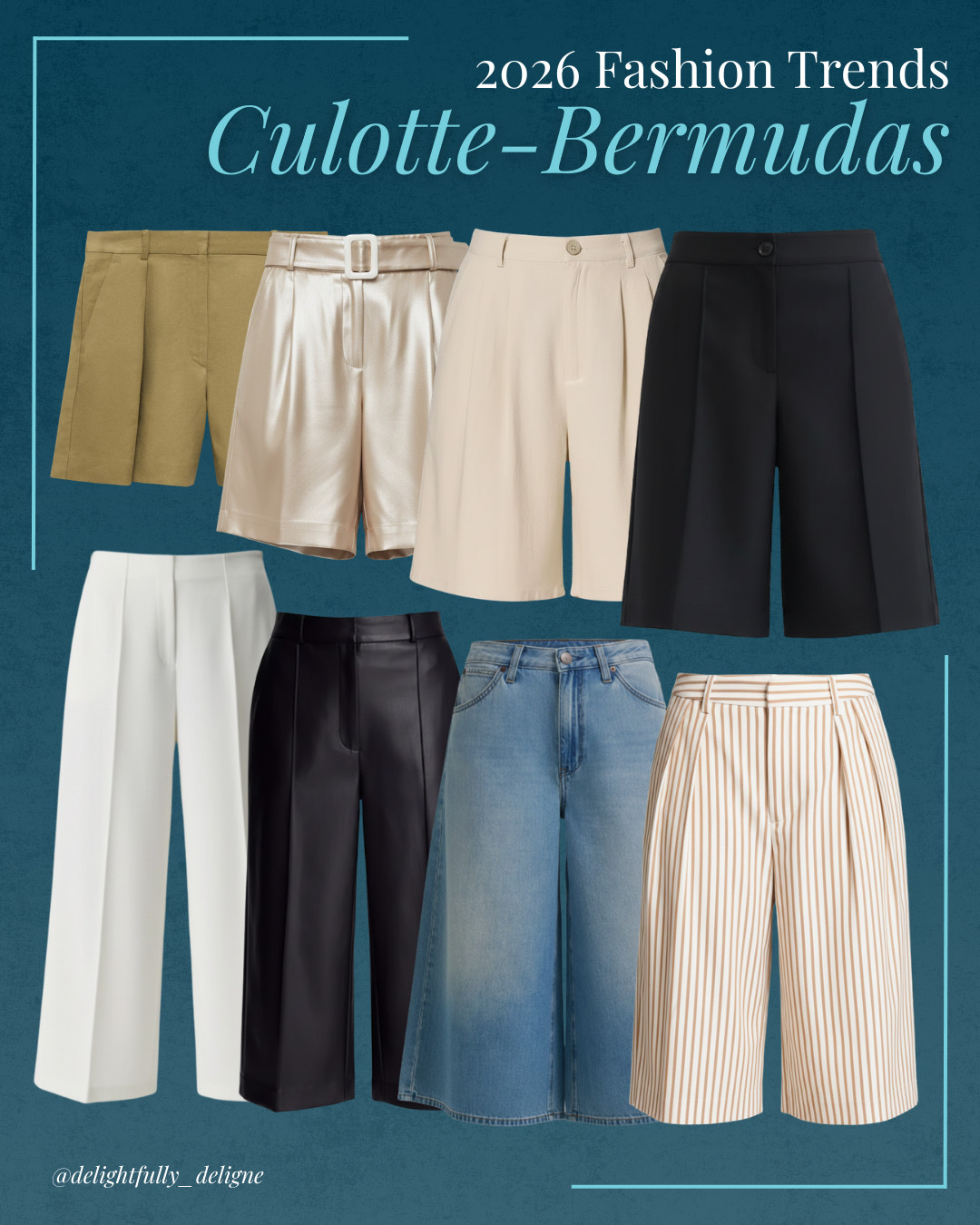 Culotte-bermudas stand out as a 2026 fashion trend, making statement shapes wearable for modern silhouettes.
 

 #LTKootd #LTKSeasonal #LTKOver40