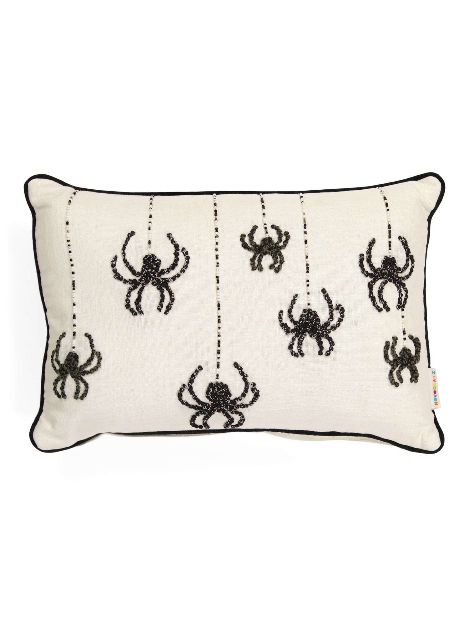 14x20 Beaded French Knot Spider Pillow | TJ Maxx