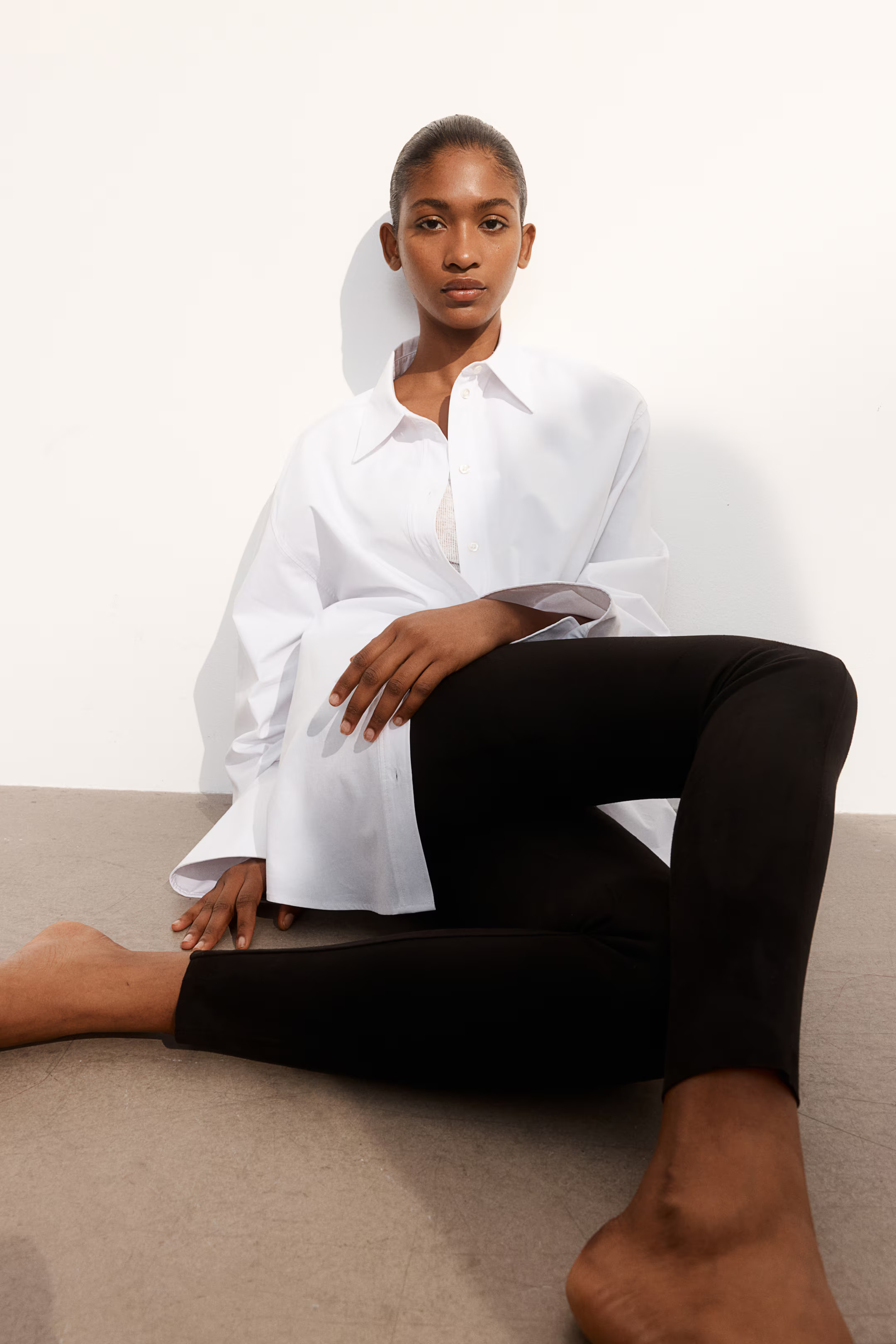 Angeraute Leggings mit Nahtdetail | H&M (DE, AT, CH, NL, FI)