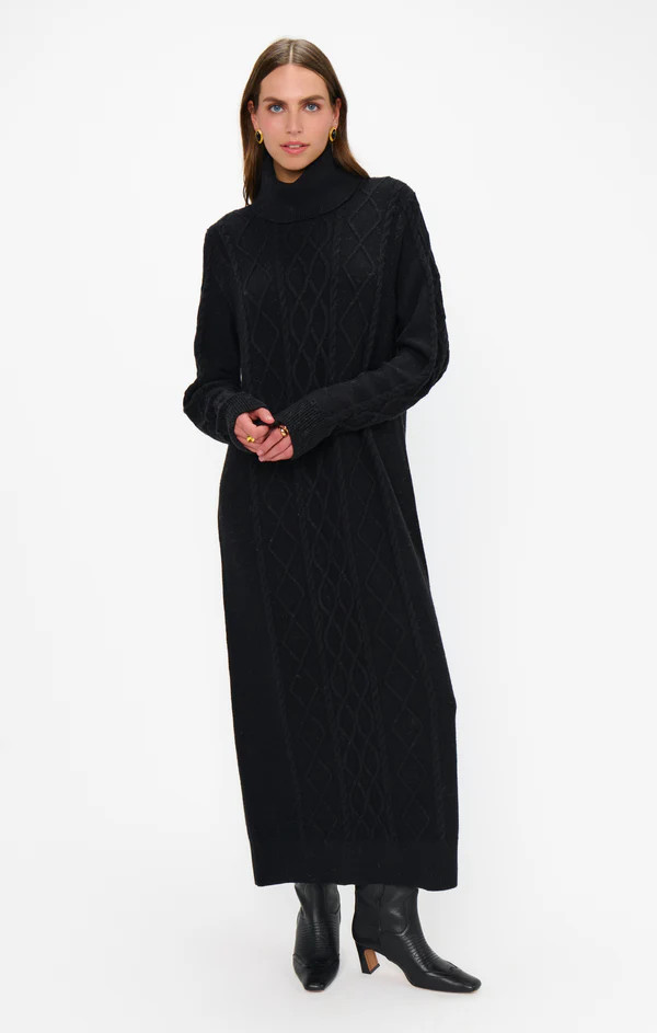 Montreal Midi Dress ~ Black Cable Knit | Show Me Your Mumu