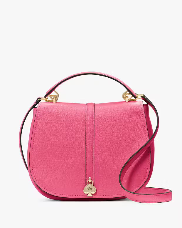Kayla Pebbled Leather Saddle Bag | Kate Spade Outlet