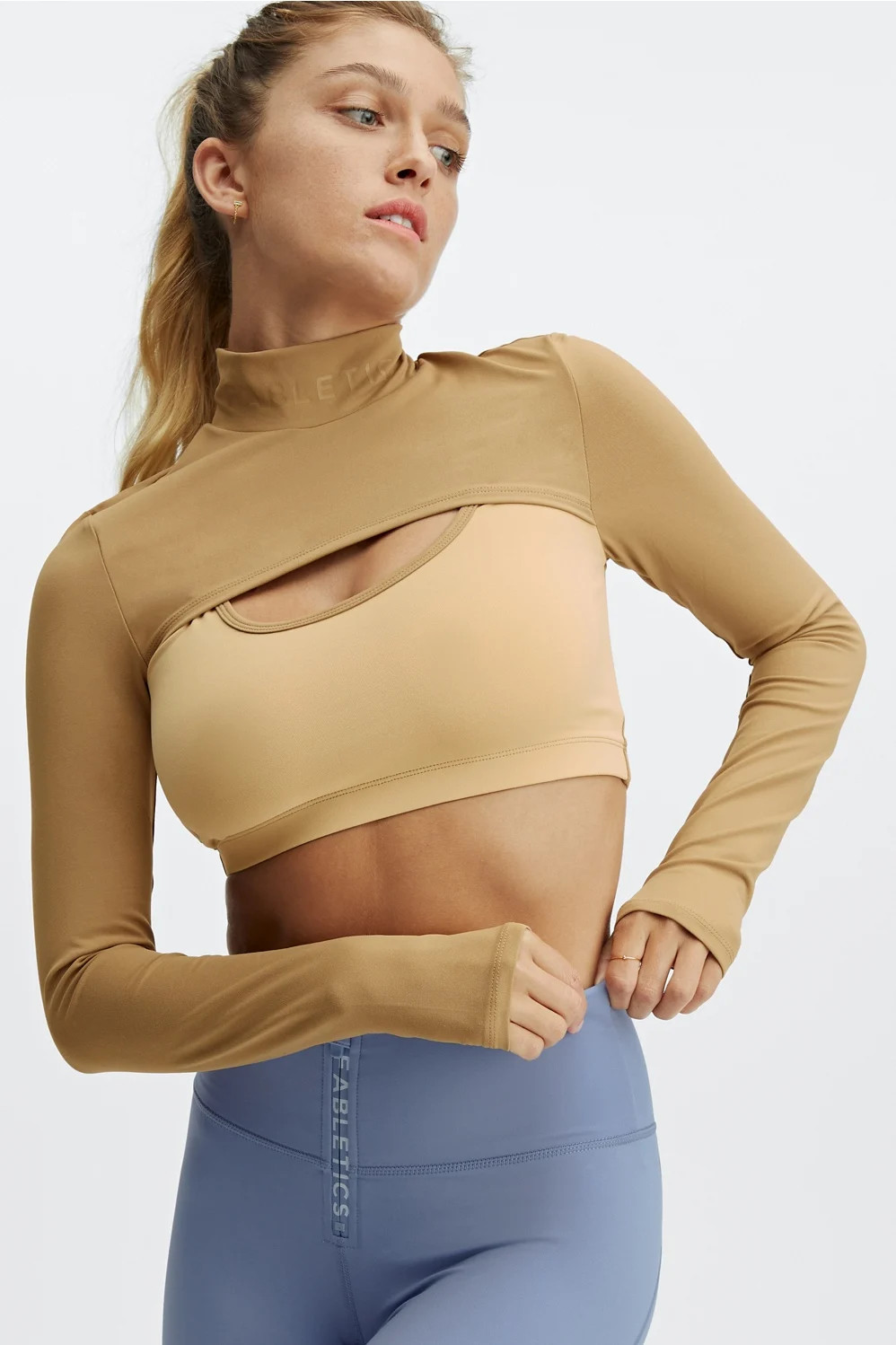 Alyssa Long-Sleeve Crop Top | Fabletics - North America