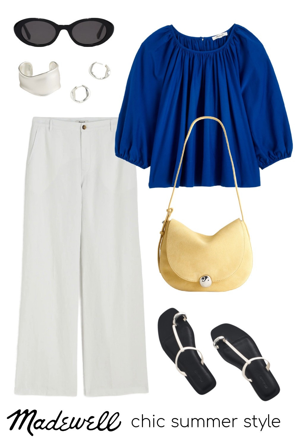 Chic summer style featuring Madewell. I am obsessed with this blue top. Check out the Madewell sale this Friday 5/16  

#LTKMidsize #LTKxMadewell #LTKOver40