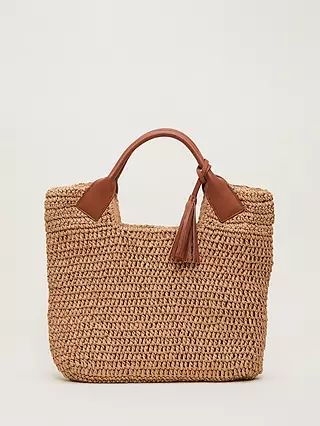 Phase Eight Raffia Shopper Bag, Natural | John Lewis (UK)