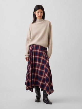 Plaid Maxi Handkerchief Skirt | Gap (CA)