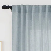 Toyoko Linen Blended Semi-Sheer Back Tab Curtain Pair | Wayfair North America