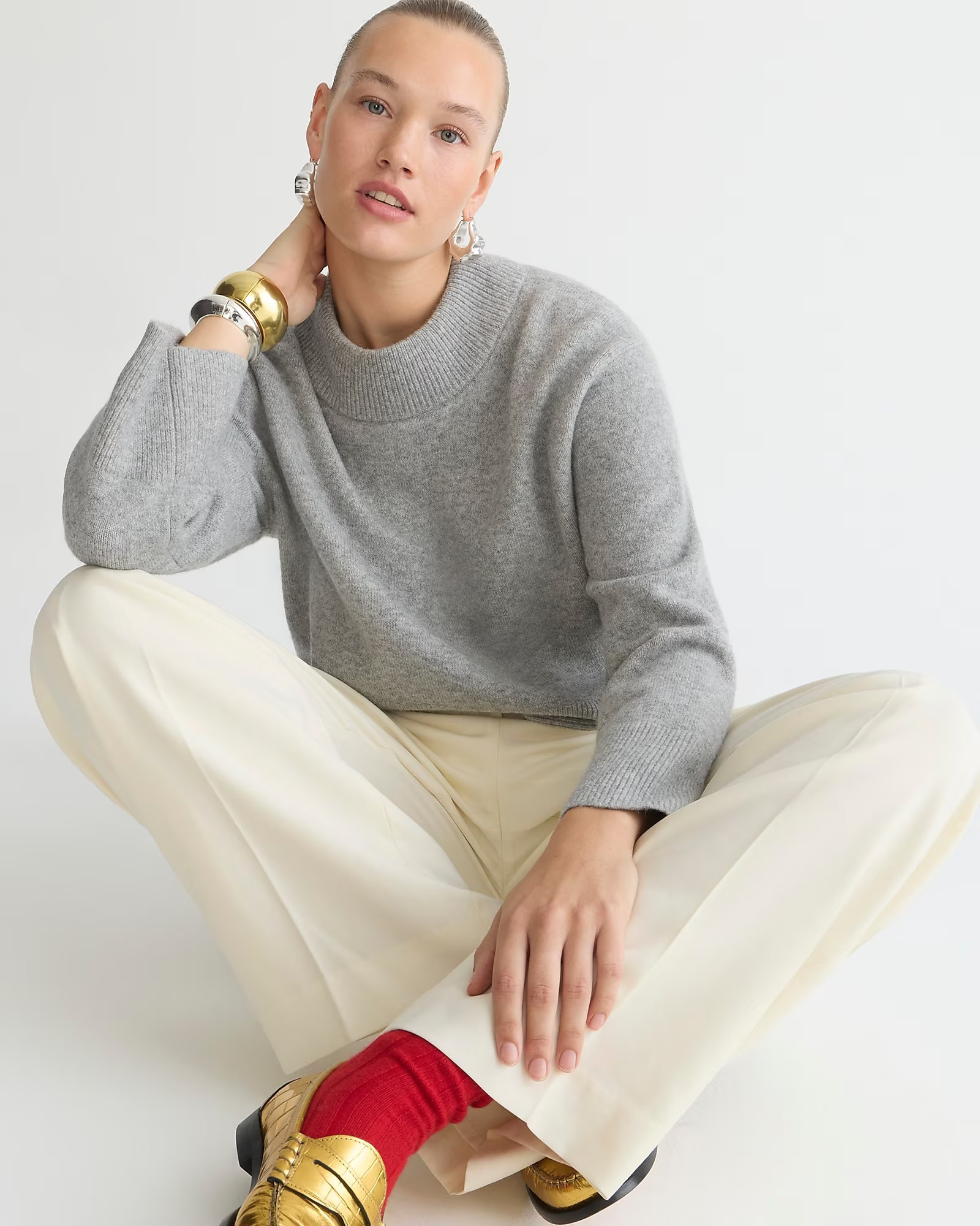 Chunky crewneck sweater in Supersoft yarn | J. Crew US