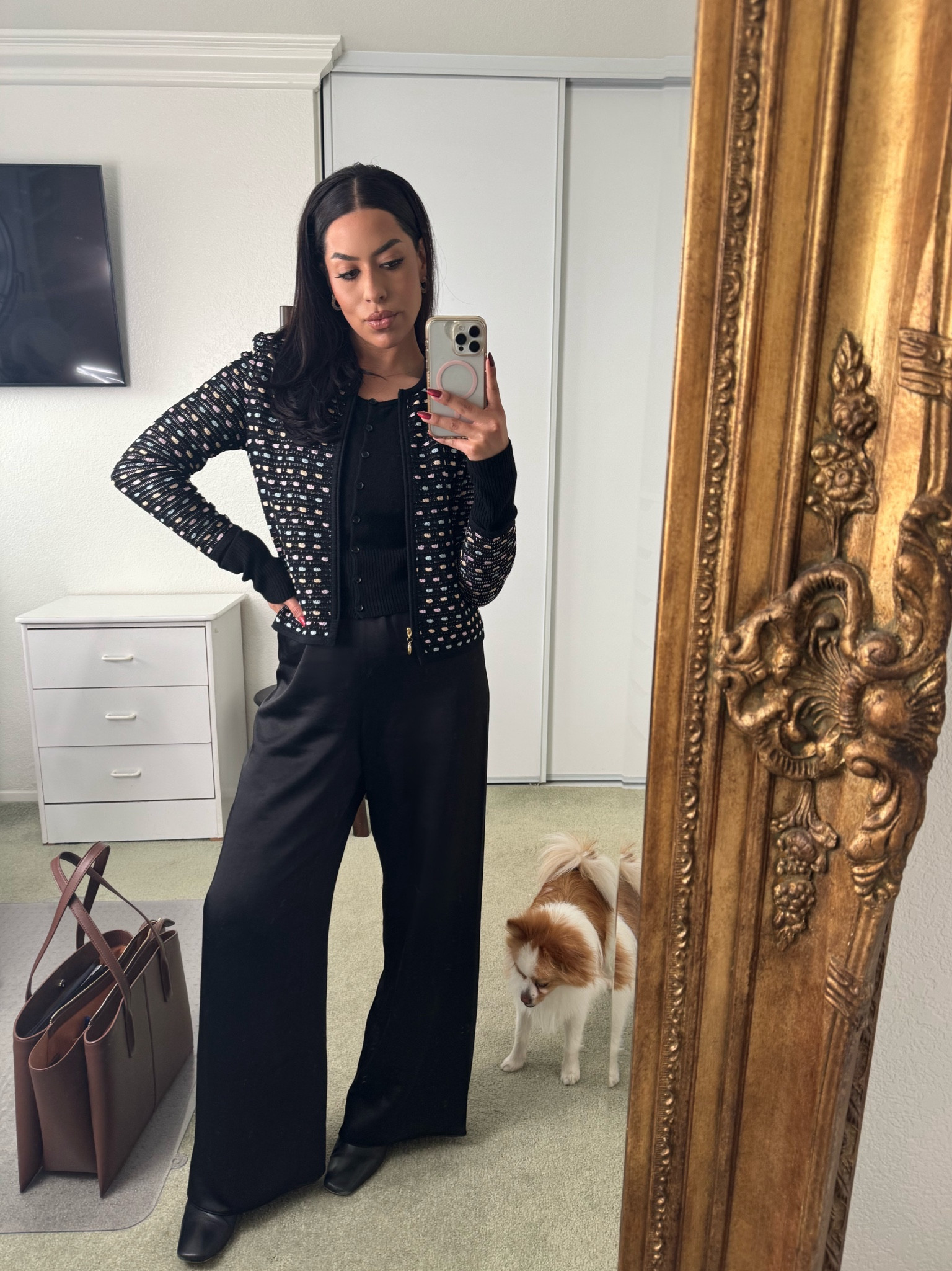 This was the first work suit I wore in 2025  I always get so many compliments on these classic staples - plus, they’re so comfy!🖤 (Pomeranian not included)

#LTKBeauty #LTKWorkwear #LTKStyleTip