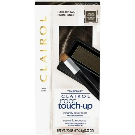 Clairol Root Touch-Up Temporary Hair Dye Powder, Hair Color, Dark Brown, 40-60 Applications | Walmart (US)