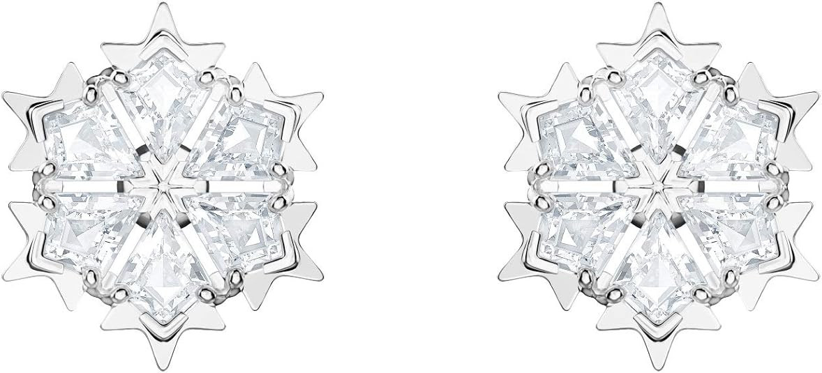 Swarovski Women's Magic Snowflake Rhodium Finish Necklace, Earrings, Set, Clear Crystal Jewelry C... | Amazon (US)