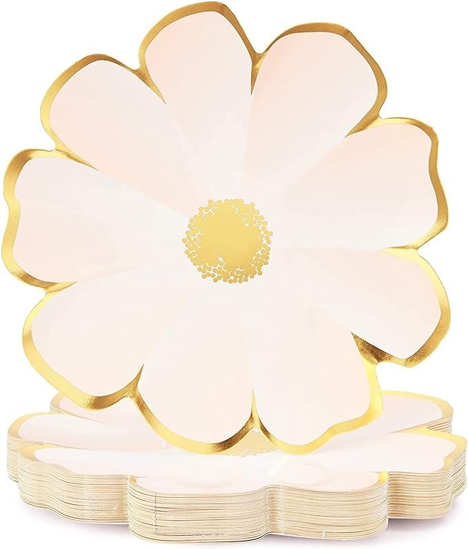 48-Pack Floral Party Supplies, Flower Plates (10 in) | Amazon (US)