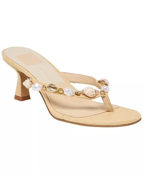 Women's Daksie Shell Embellished Thong Slip-On Dress Sandals | Macy's