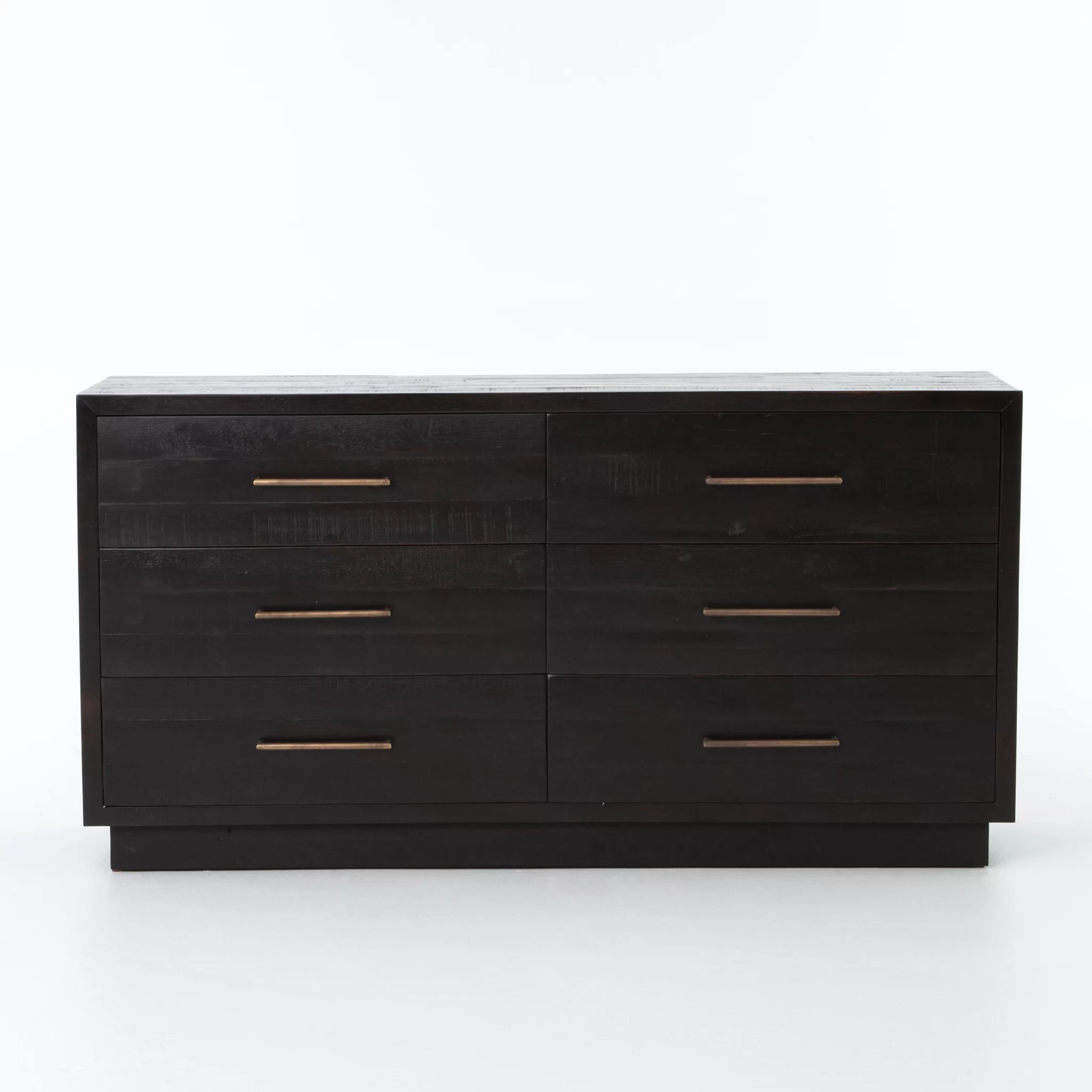 Hadley 6 Drawer 60" W Solid Wood Double Dresser | Wayfair North America