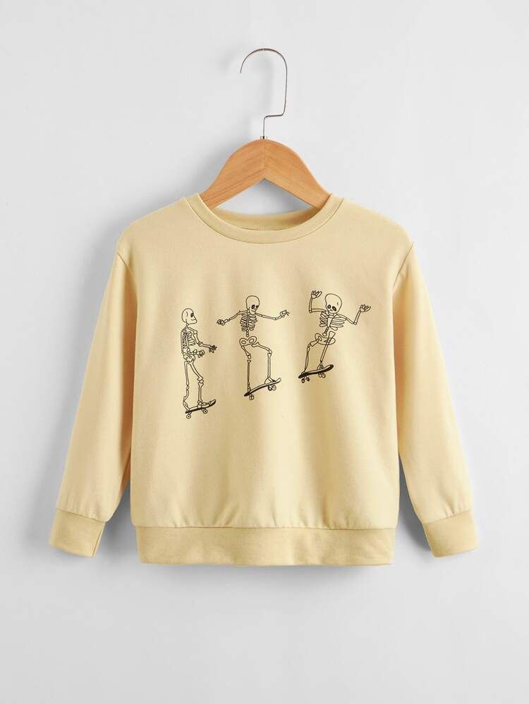 Toddler Girls Skull Print Sweatshirt | SHEIN