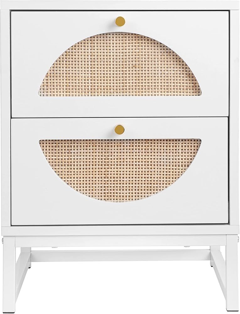 2 Drawer Side Table，Display Rack for Bedroom and Living Room，Nightstand Side Table Bedroom St... | Amazon (US)