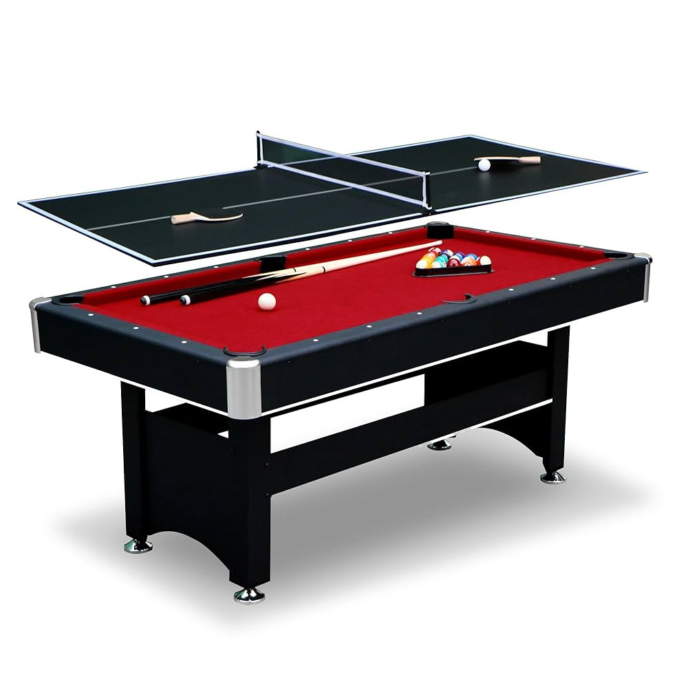 Hathaway Spartan 6 Ft Pool Table, with Ping Pong Multi Game Combo Tables for Family Recreation Ga... | Amazon (US)