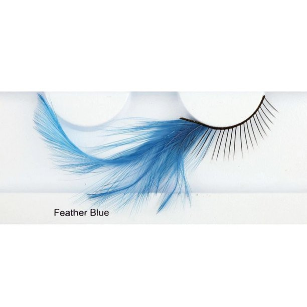 Glamour Eyez Blue Feather Lashes Fake Eyelashes Adult Make Up - Walmart.com | Walmart (US)