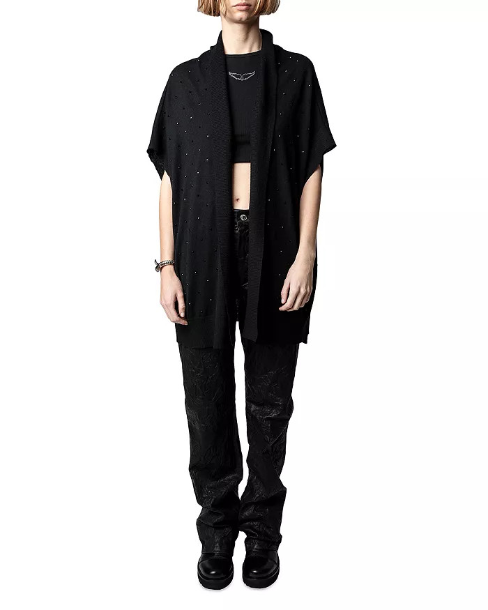 Cashmere Crystal Embellished Open Cardigan | Bloomingdale's (US)