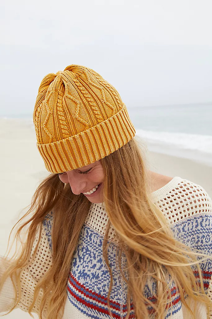 Stormi Washed Cable Beanie | Free People (Global - UK&FR Excluded)