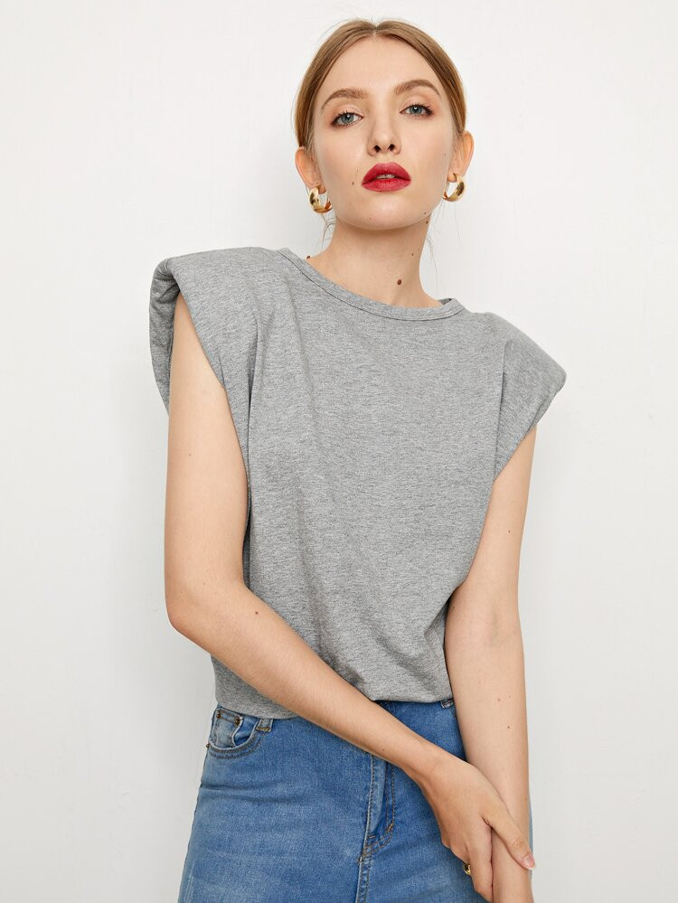 SHEIN Tank top de hombro acolchado | SHEIN