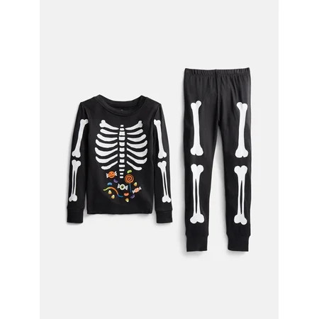 Halloween Boys' Tight Fit Long Sleeve Top and Pants Pajama Set from Way to Celebrate, 2-Piece, Sizes 4-10 | Walmart (US)