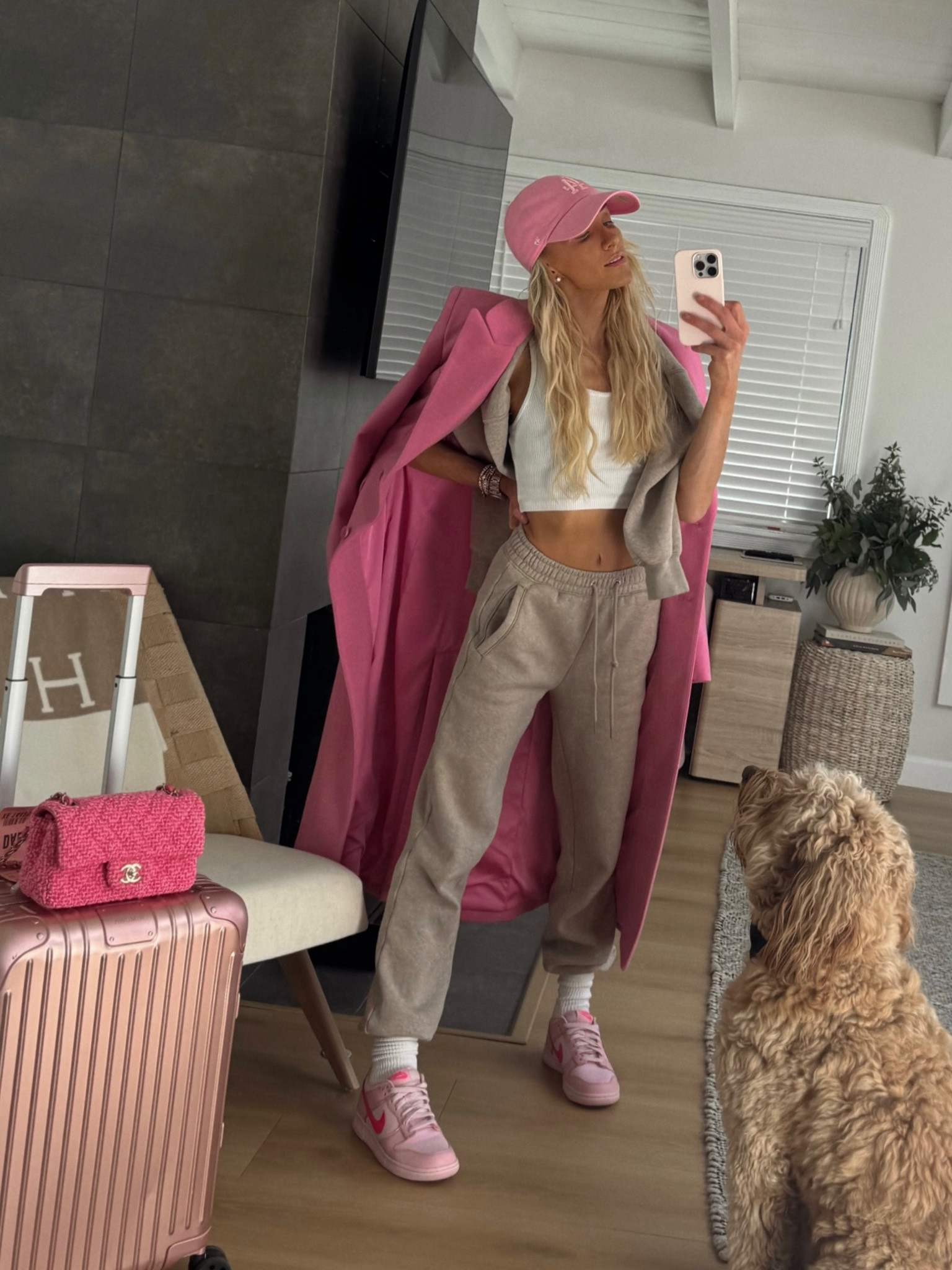 Every last weekend of February, this is the level of extra we live for… #NastiaCup year 15, here we go! 🩷 #travel #travelfit #pinkcoat 

#LTKfitness #LTKtravel #LTKstyletip