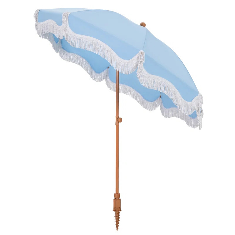 Sharniece 7ft Patio Umbrella with Fringe Outdoor Tassel Umbrella | Wayfair North America