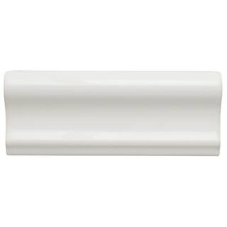 Restore Bright White 2 in. x 6 in. Ceramic Chair Rail Wall Trim Tile (0.09 sq. ft./ piece) | The Home Depot