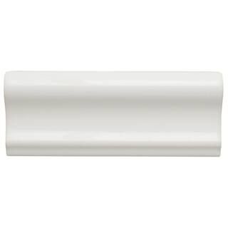 Restore Bright White 2 in. x 6 in. Ceramic Chair Rail Wall Trim Tile (0.09 sq. ft./ piece) | The Home Depot