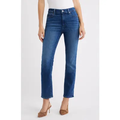 PAIGE Cindy High Waist Ankle Straight Leg Jeans in Artspace at Nordstrom, Size 31 | Nordstrom