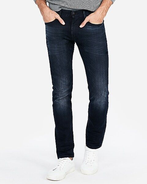 Skinny Dark Wash Hyper Stretch Jeans | Express