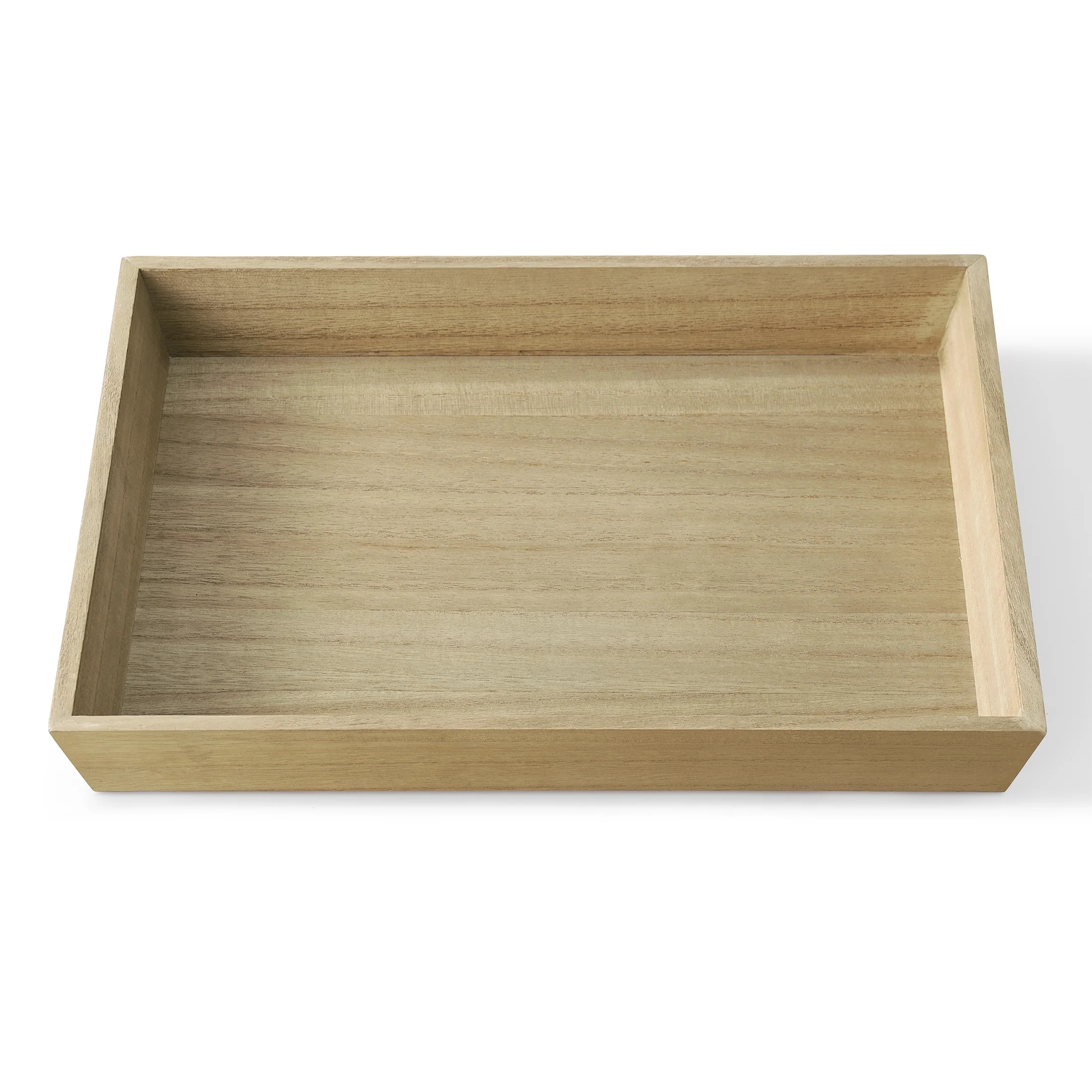Mainstays 12" x 16" Natural Oak Wood Footed Decorative Tray | Walmart (US)