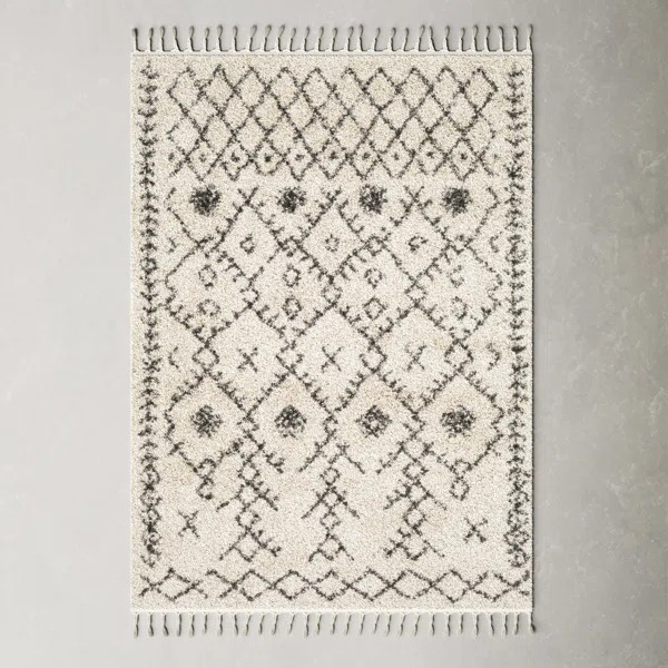 Chatham Geometric Charcoal/Beige Area Rug | Wayfair Professional