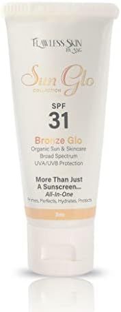 Amazon.com: Sun Glo Organic Tinted Facial Moisturizer|CC Cream with Broad Spectrum SPF 31 Zinc Su... | Amazon (US)