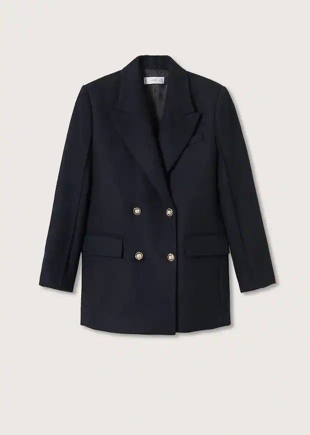 Buttoned wool coat | MANGO (UK)