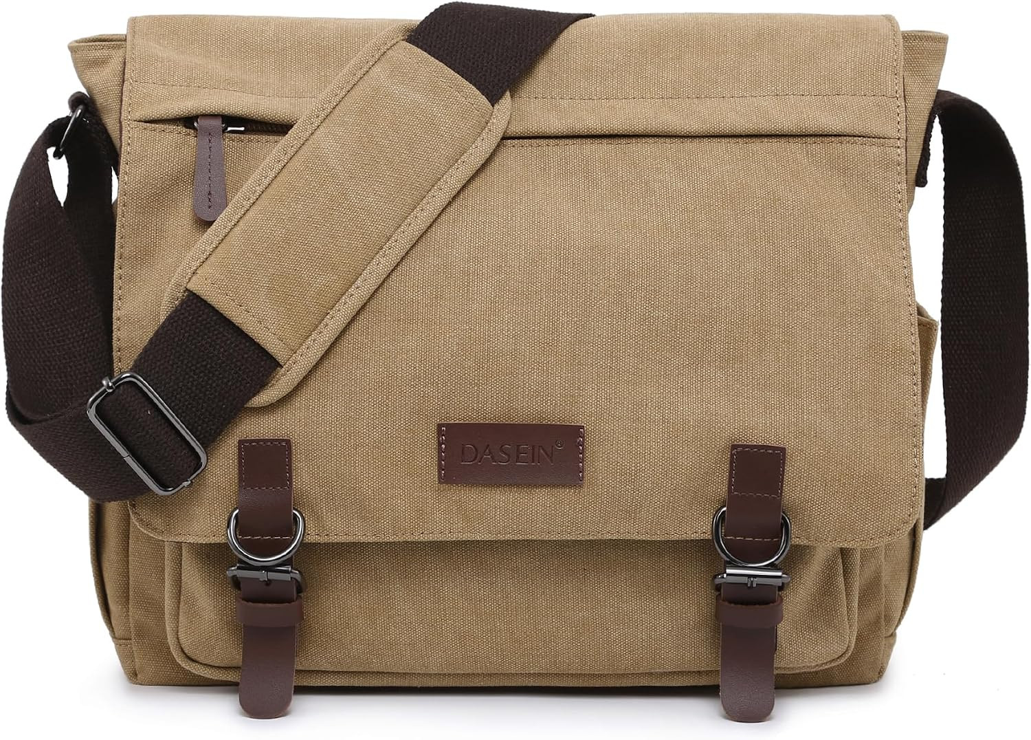 Large Vintage Canvas Messenger Shoulder Bag Travel Crossbody Purse Briefcase Business Bag for 15inch Laptop | Amazon (US)