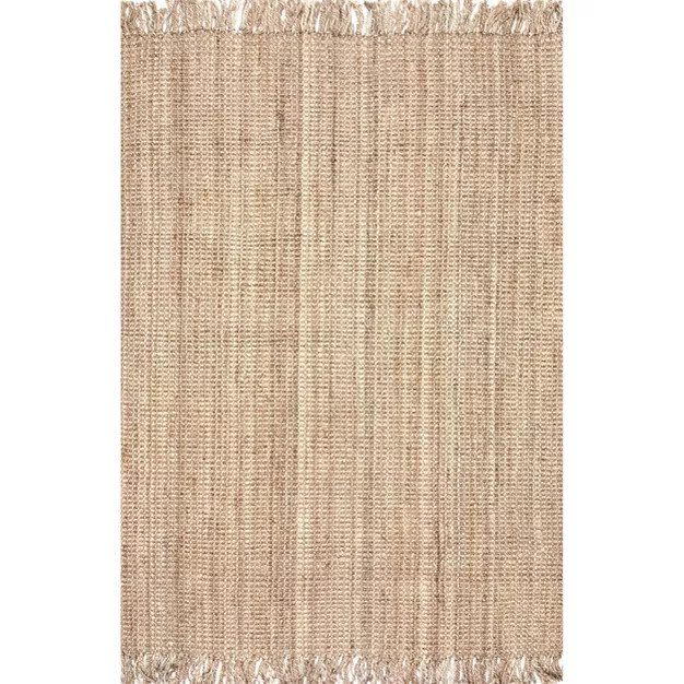3'x5' Hand Woven Chunky Loop Jute Area Rug Natural - nuLOOM | Target