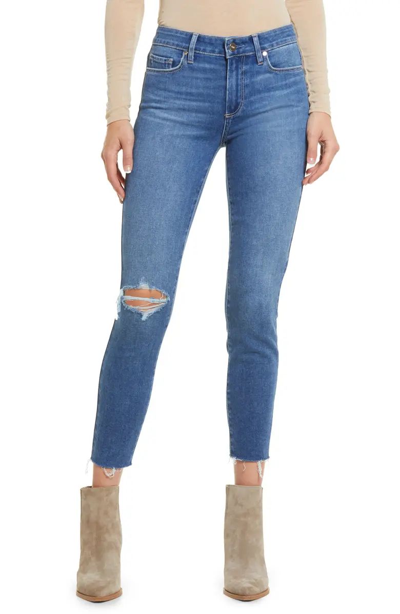 Verdugo Ripped Raw Hem Crop Skinny Jeans | Nordstrom | Nordstrom