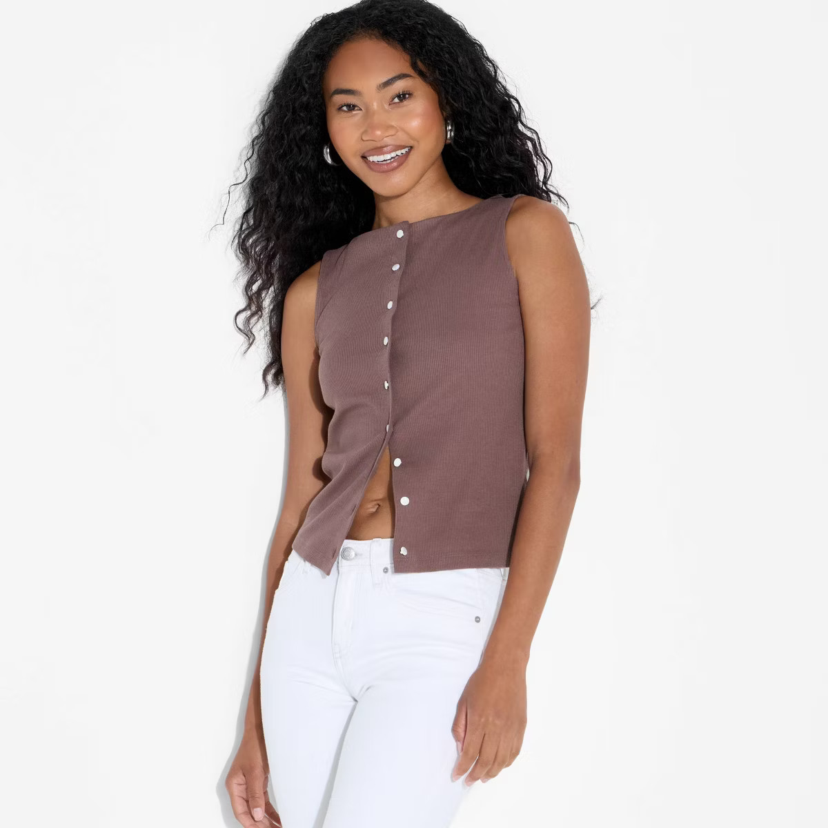 Women's Button-Front Tank Top - Wild Fable™ | Target