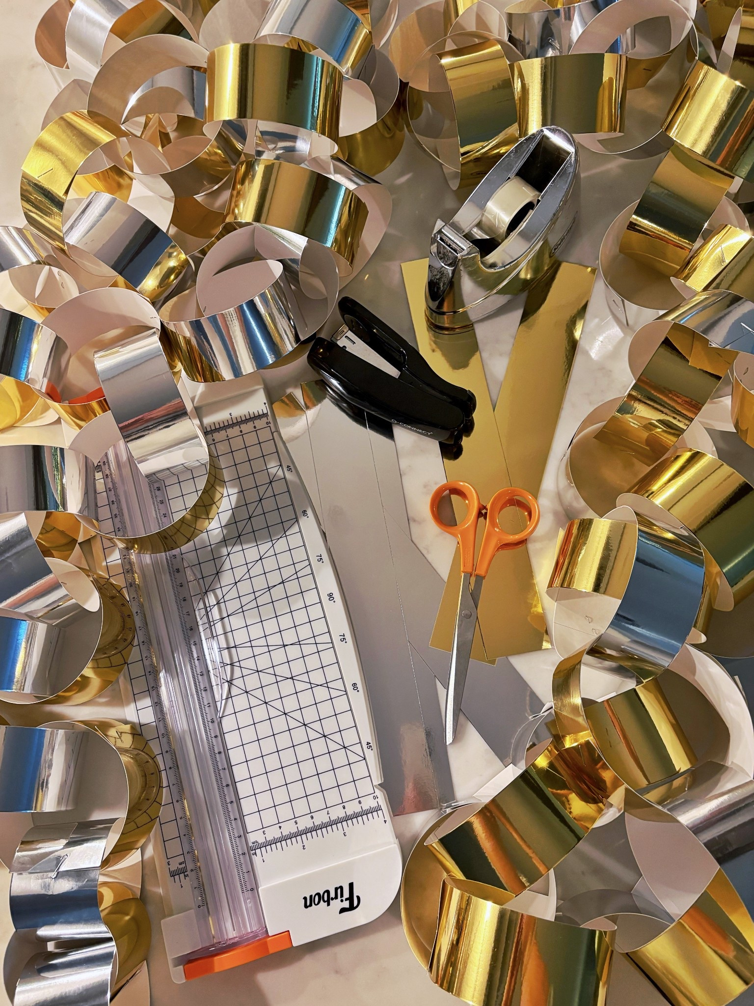 My son’s Christmas grotto is complete, with gold and silver foil paper chains and dangling stars from the ceiling ⭐️ 

#LTKfestive #LTKkids #LTKfamily